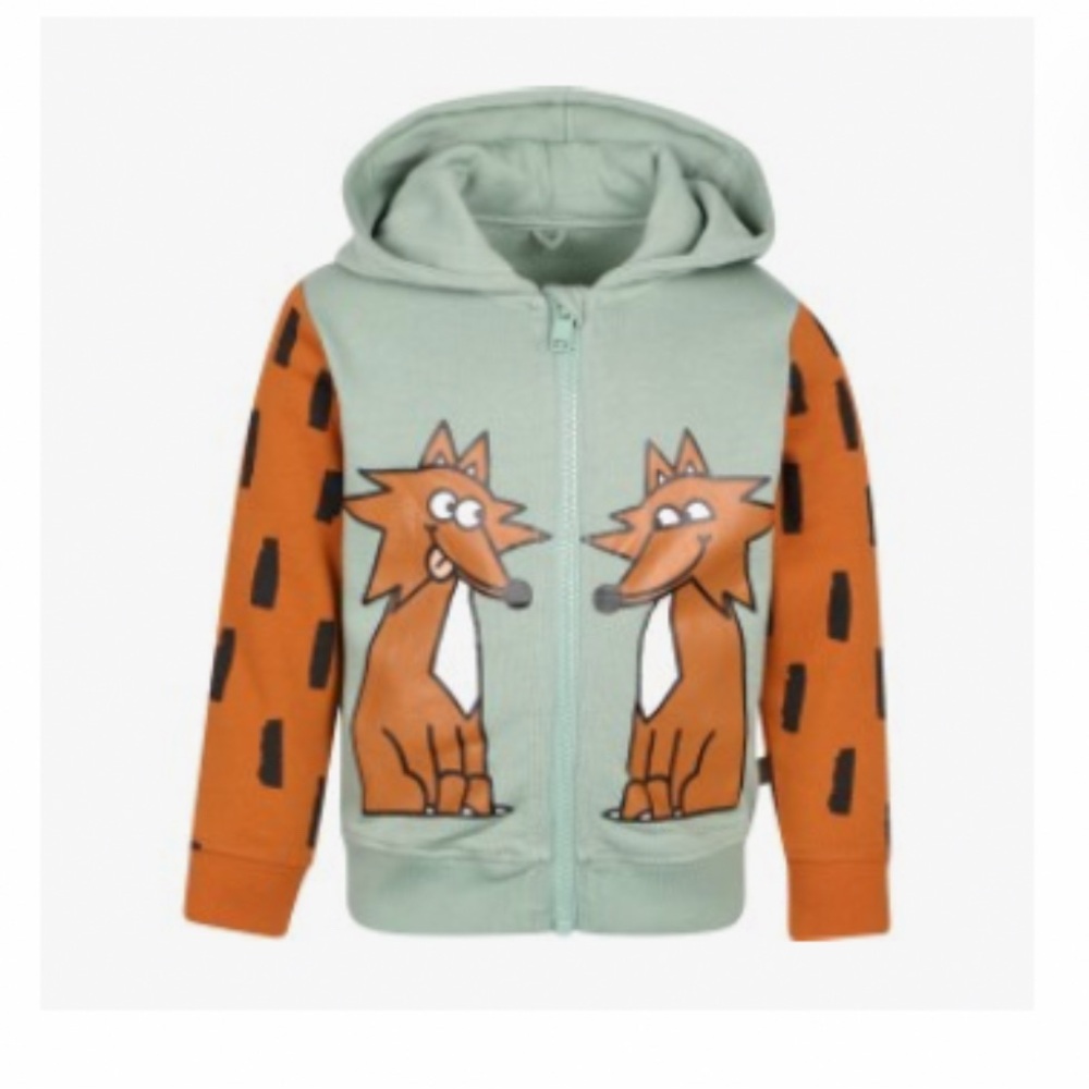 STELLA MCCARTNEY Foxy Zipped Hoodie in Green